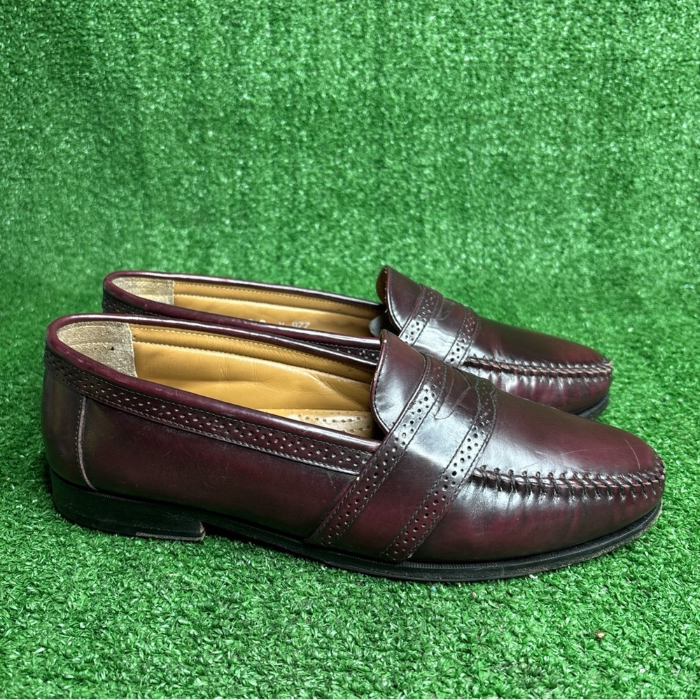 G.H. Bass & Co Weejuns Edward Loafers‎ Mens Sz 10 D Burgundy Leather Shoes